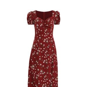 Floral Red Dress (Size: S) *SOLD OUT ONLINE* only one available!!